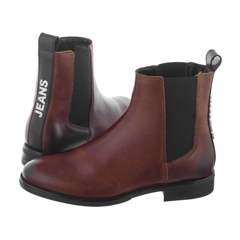 Tommy Hilfiger  Pin Logo Chelsea Boot EN0EN00606 GVI Winter Cognac (TH75-a) shoes