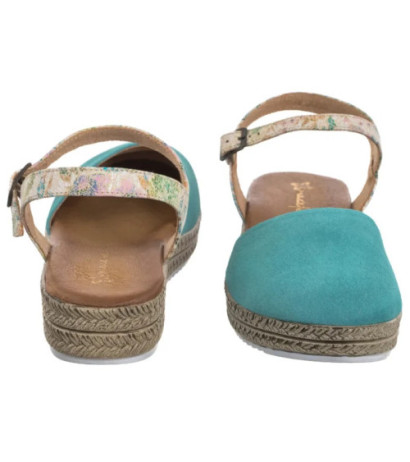 Maciejka Turkusowe w Kwiaty 03065-06/00-5 (MA472-f) sandals
