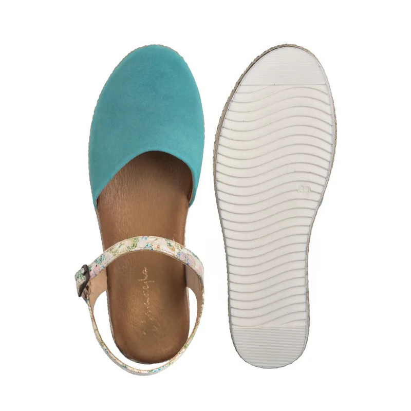 Maciejka Turkusowe w Kwiaty 03065-06/00-5 (MA472-f) sandals
