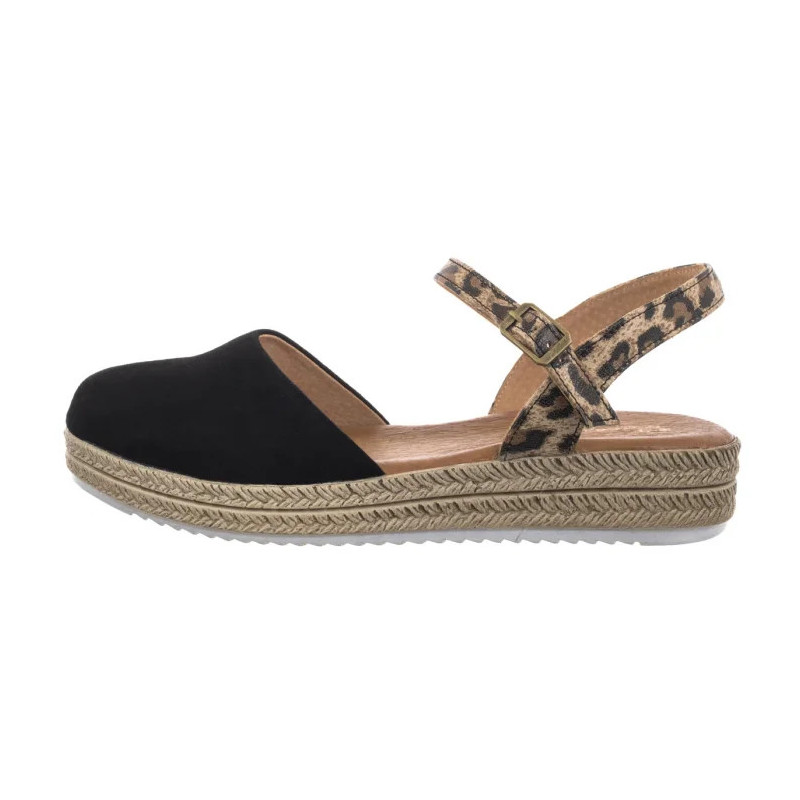 Maciejka Czarne w Panterkę 03065-20/00-5 (MA472-g) sandals