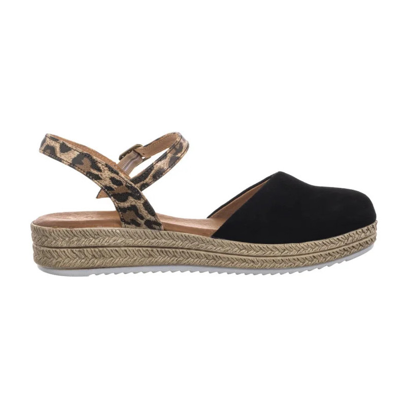 Maciejka Czarne w Panterkę 03065-20/00-5 (MA472-g) sandals