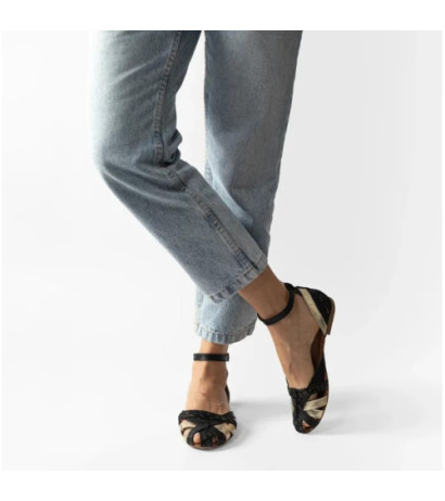 Maciejka Czarne/Złote 01924-46/00-5 (MA600-e) sandals