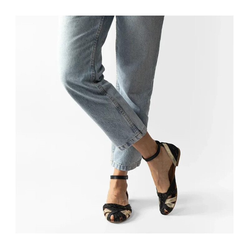 Maciejka Czarne/Złote 01924-46/00-5 (MA600-e) sandals