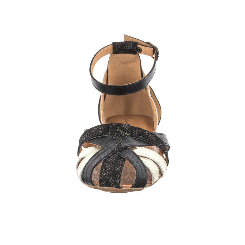Maciejka Czarne/Złote 01924-46/00-5 (MA600-e) sandals
