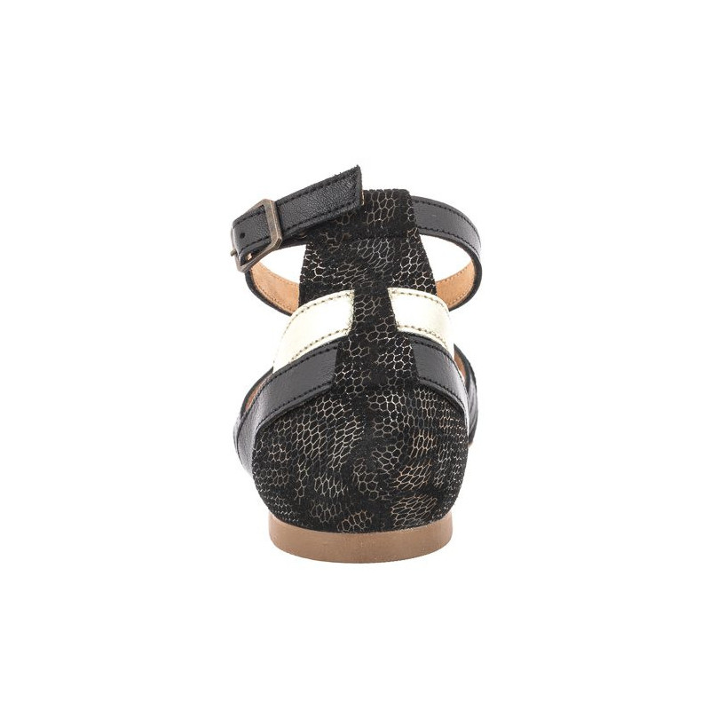 Maciejka Czarne/Złote 01924-46/00-5 (MA600-e) sandals