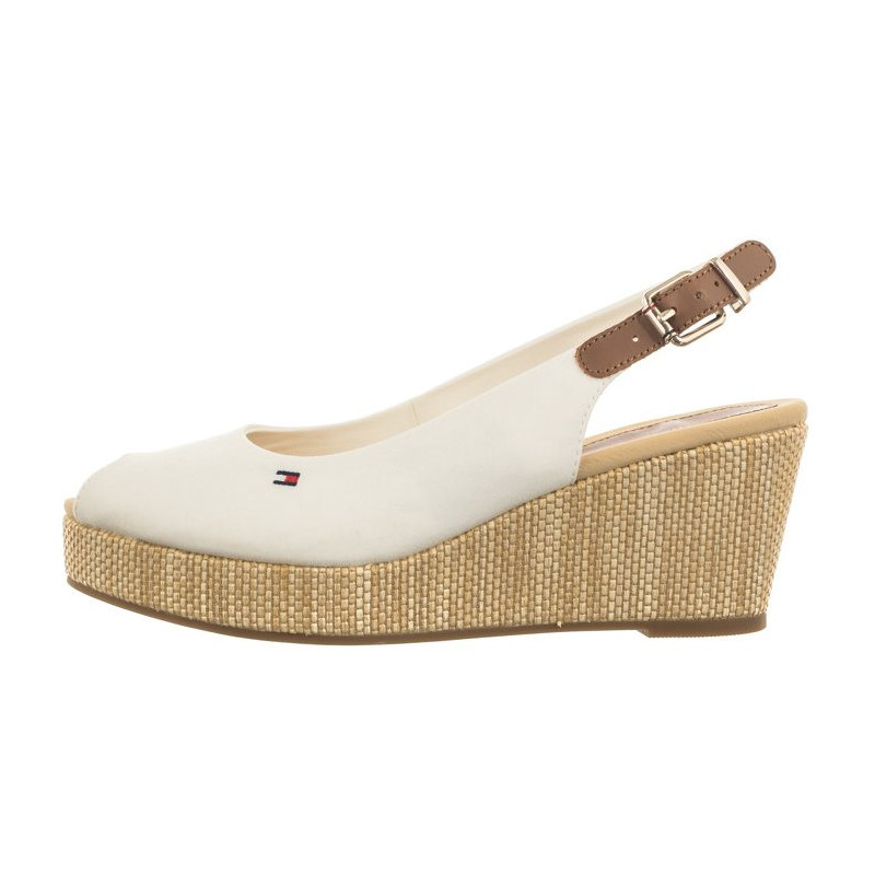 Tommy Hilfiger Iconic Elba Sling Back Wedge FW0FW04788 YBL Ecru (TH122-f) shoes