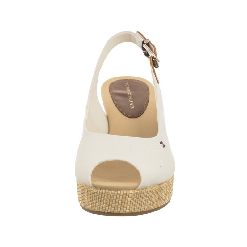 Tommy Hilfiger Iconic Elba Sling Back Wedge FW0FW04788 YBL Ecru (TH122-f) shoes