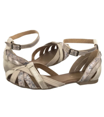 Maciejka Beżowe Kwiatki 01924-47/00-0 (MA600-i) sandals