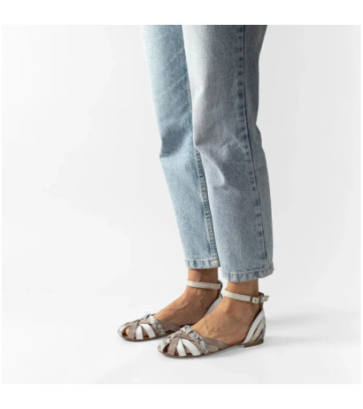 Maciejka Złoto-Białe 01924-48/00-5 (MA600-j) sandals