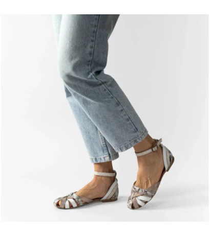 Maciejka Złoto-Białe 01924-48/00-5 (MA600-j) sandals