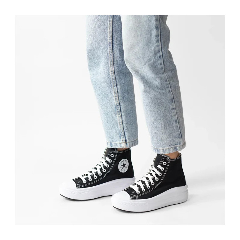 Converse CT All Star Move Hi Black/Natural Ivory/White 568497C (CO448-a) shoes