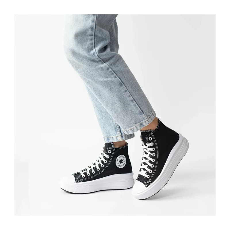Converse CT All Star Move Hi Black/Natural Ivory/White 568497C (CO448-a) shoes