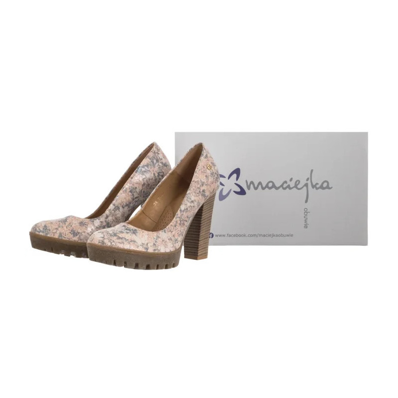 Maciejka Kwiaty Beż 02629-04/00-1 (MA678-b) shoes