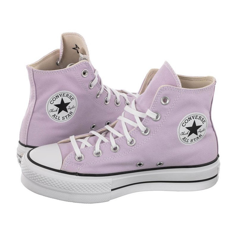 Converse CT All Star Lift Hi Pale Amethyst/White/Black A01178C (CO468-d) shoes