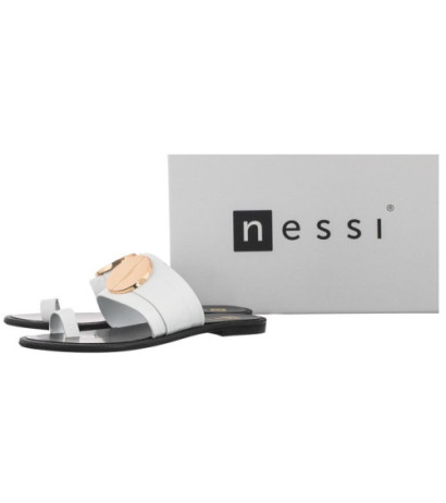 Nessi Białe 21055 Coco (NE239-a) flip flops