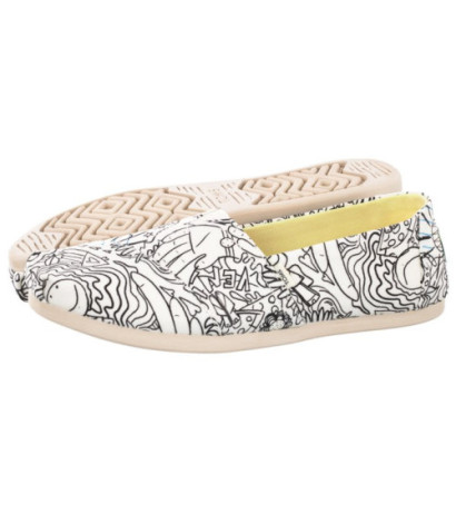 Toms Alpargata White Coloring Book Print 10016257 (TS18-a) sneakers