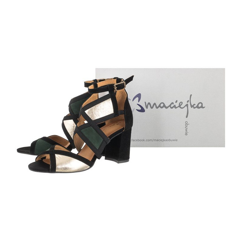 Maciejka Czarne/Zielone 05181-09/00-5 (MA753-c) shoes