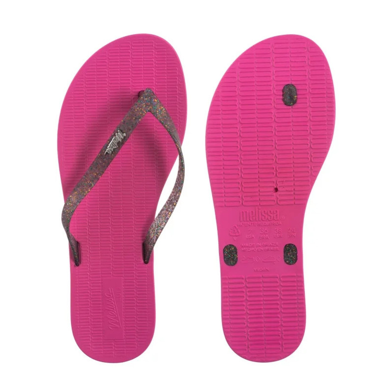 Melissa Sun Flip Flop AD 33493/54085 Pink/Clear Glitter (ML212-d) flip flops