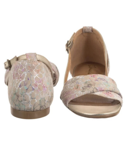 Maciejka Beżowe w Kwiatki 04614-22/00-5 (MA732-g) sandals