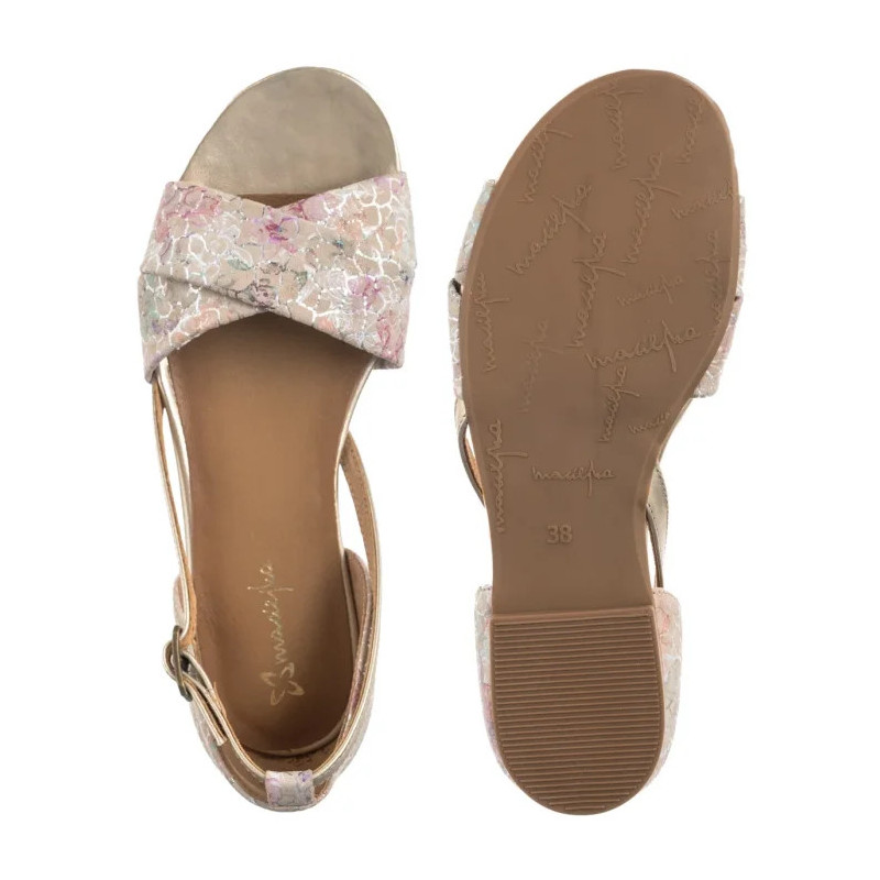 Maciejka Beżowe w Kwiatki 04614-22/00-5 (MA732-g) sandals