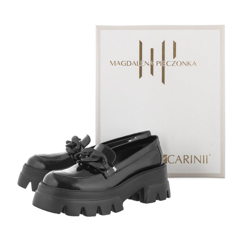 Carinii Czarne Lakierowane B7624-070-000-000-000 (CI644-a) shoes