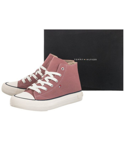 Tommy Hilfiger High Top Lace-Up Sneaker Antique Rose T3A4-32119-0890 303 (TH413-b) shoes