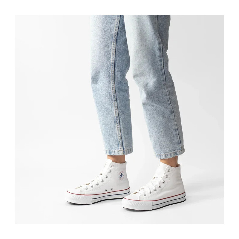 Converse CT All Star Eva Lift Hi White/Garnet/Navy 272856C (CO521-a) shoes