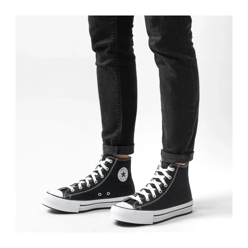 Converse CT All Star Eva Lift Hi Black/White/Black 272855C (CO521-b) shoes