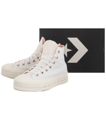 Converse CT All Star Lift Hi White/Egret/Pink Clay 572709C (CO531-a) shoes