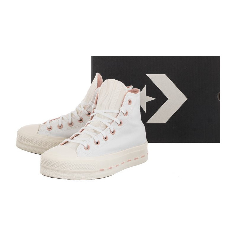 Converse CT All Star Lift Hi White/Egret/Pink Clay 572709C (CO531-a) shoes
