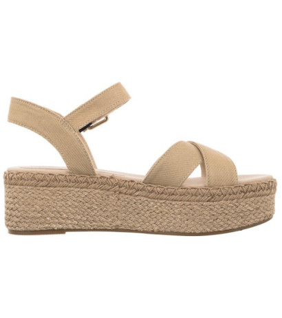 Tommy Hilfiger Shiny Touches Flatform Wedge Light Gold FW0FW06245 0LJ (TH480-a) shoes