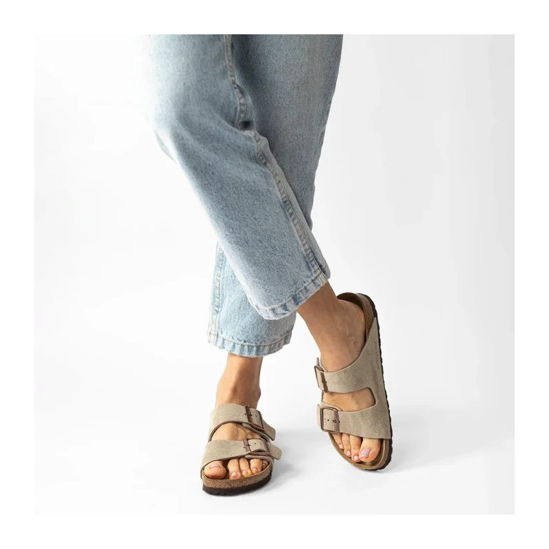 Birkenstock Arizona BS Soft Footbed Taupe 0951303 (BK180-a) Women's Shoes/Flip Flops