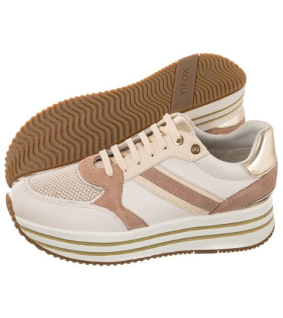 Geox D Kency B Off White/Dk Skin D16QHB 08522 C1Q5Q (GE22-a) sports Shoes
