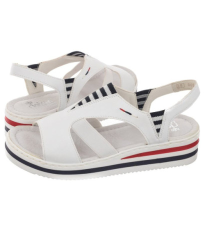 Rieker Białe V02Y5-80 White (RI1-a) shoes