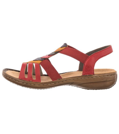 Rieker Czerwone 60804-33 Red Combination (RI24-a) sandals