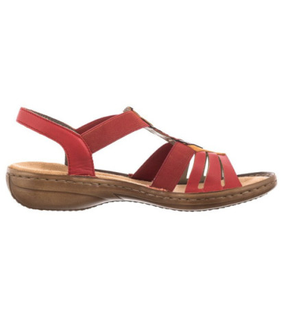 Rieker Czerwone 60804-33 Red Combination (RI24-a) sandals