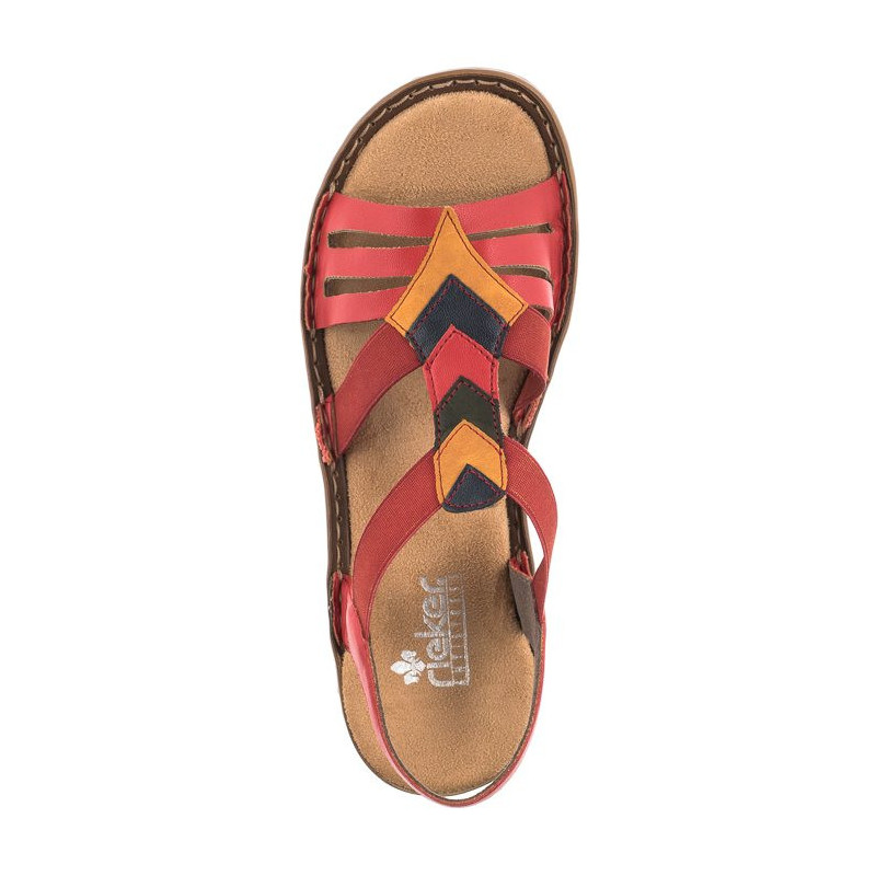 Rieker Czerwone 60804-33 Red Combination (RI24-a) sandals