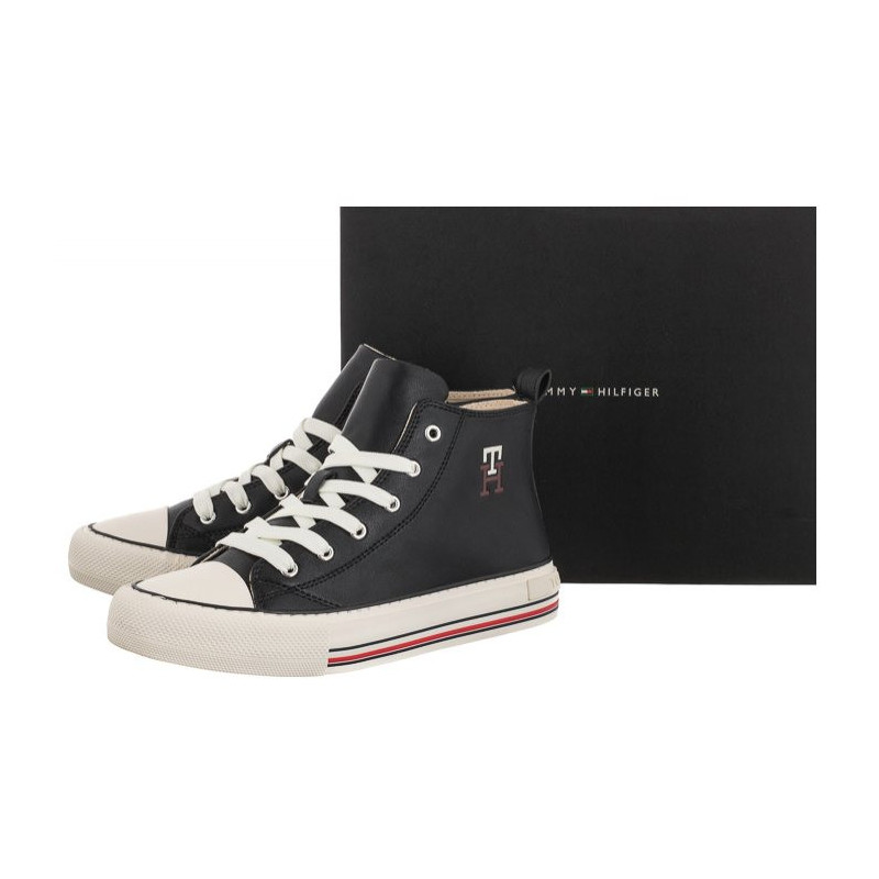 Tommy Hilfiger High Top Lace-Up Sneaker Black T3A9-32288-1355 999 (TH530-a) shoes