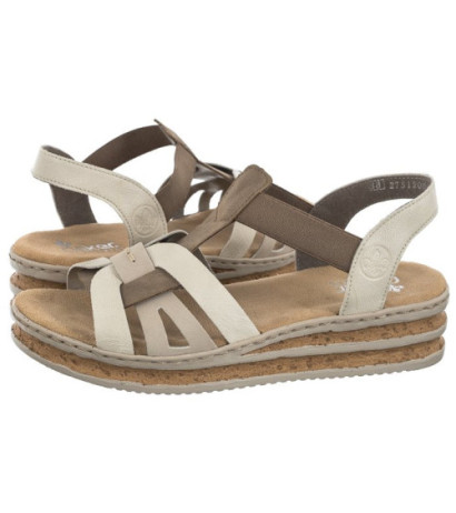 Rieker Beżowe 62918-22 Beige Combination (RI30-b) shoes