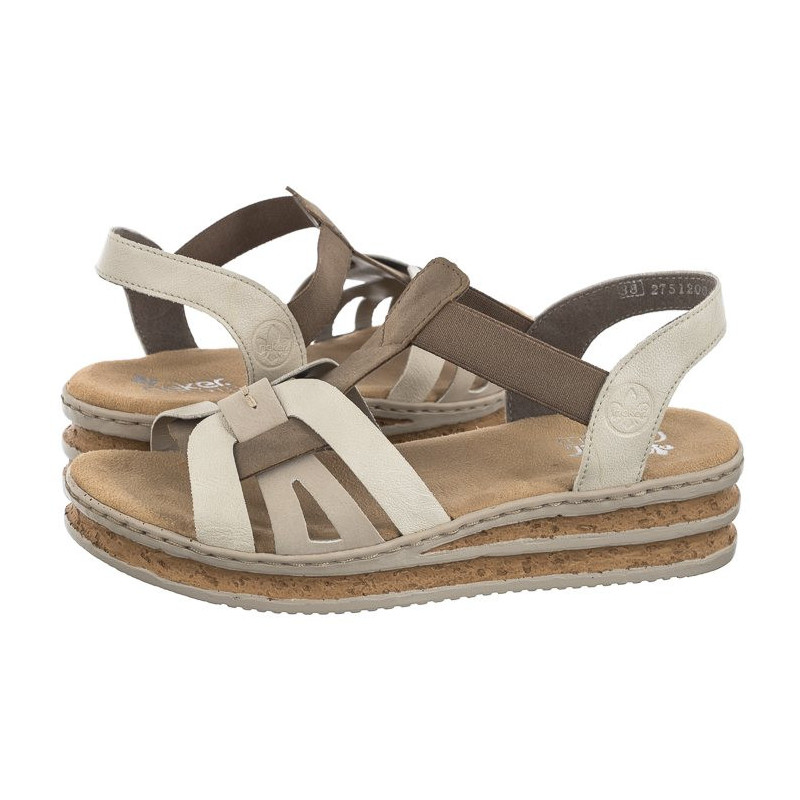 Rieker Beżowe 62918-22 Beige Combination (RI30-b) shoes