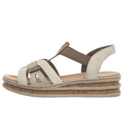 Rieker Beżowe 62918-22 Beige Combination (RI30-b) shoes