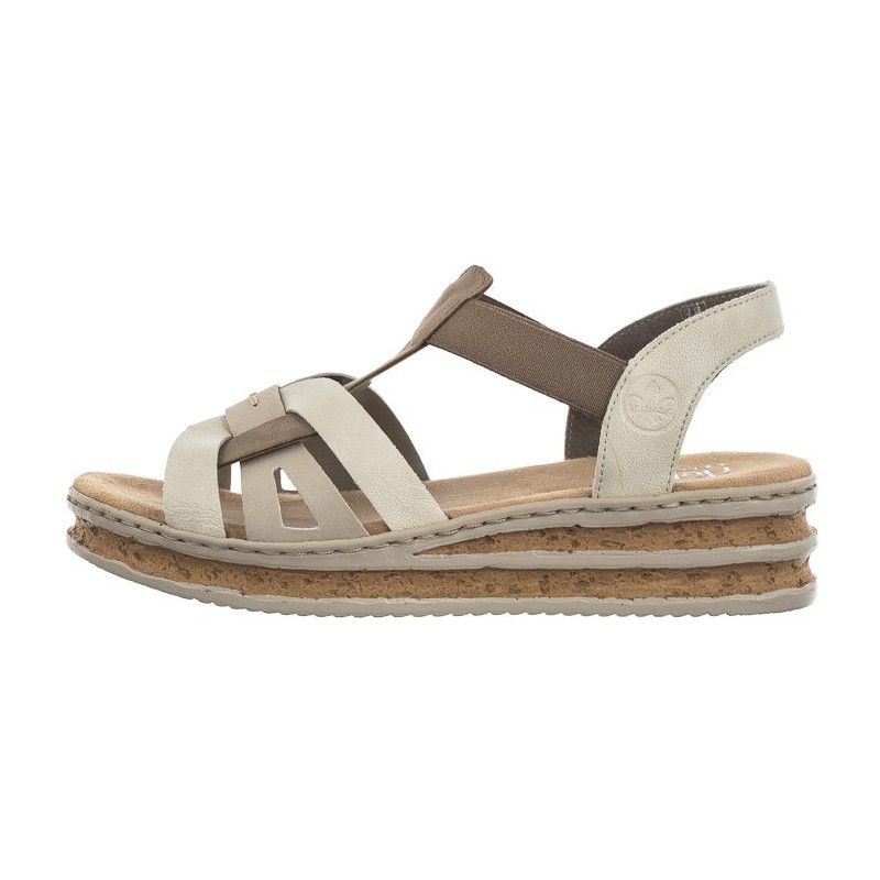 Rieker Beżowe 62918-22 Beige Combination (RI30-b) shoes