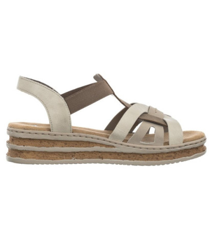Rieker Beżowe 62918-22 Beige Combination (RI30-b) shoes