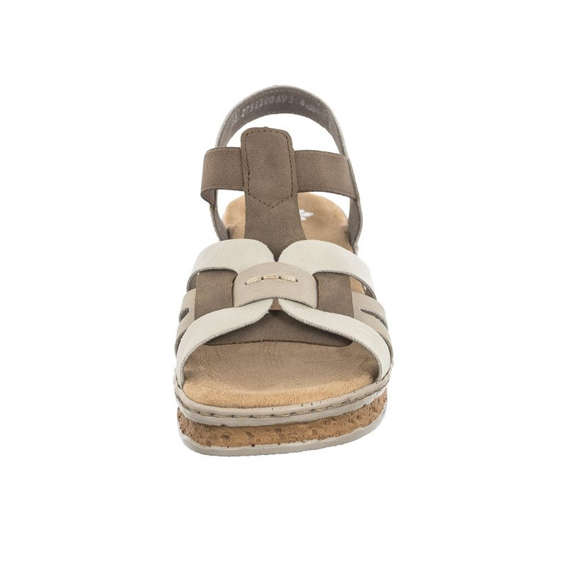 Rieker Beżowe 62918-22 Beige Combination (RI30-b) shoes