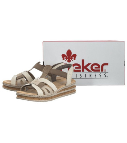 Rieker Beżowe 62918-22 Beige Combination (RI30-b) shoes
