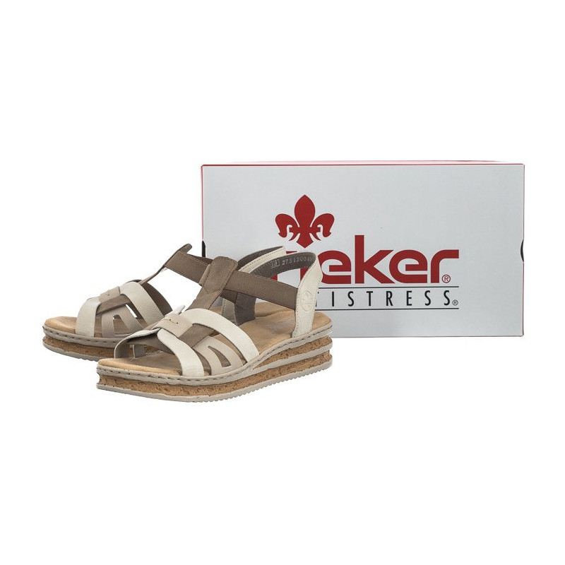 Rieker Beżowe 62918-22 Beige Combination (RI30-b) shoes