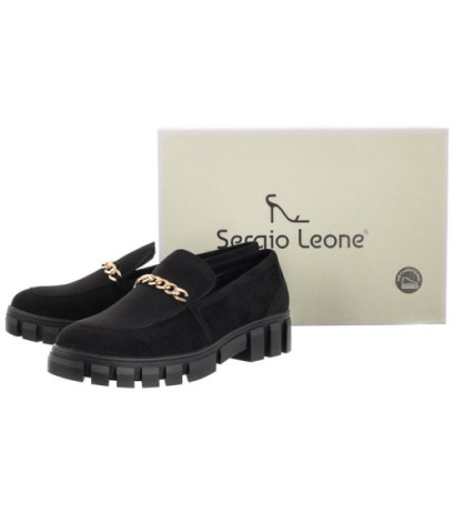 Sergio Leone Czarne MK 755 Zamsz (SL451-b) shoes