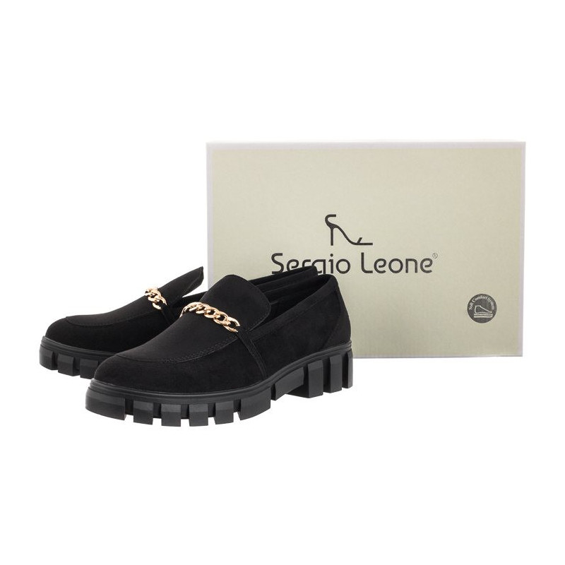 Sergio Leone Czarne MK 755 Zamsz (SL451-b) shoes