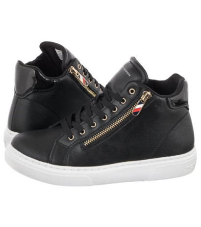 Tommy Hilfiger High Top Lace-Up Sneaker T3A9-32317-1434 999 Black (TH541-a) shoes