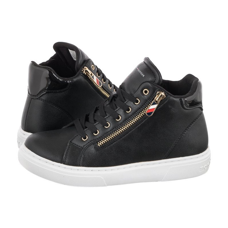 Tommy Hilfiger High Top Lace-Up Sneaker T3A9-32317-1434 999 Black (TH541-a) shoes
